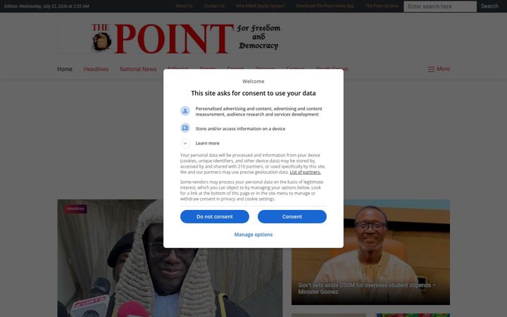 Screenshot of thepoint.gm