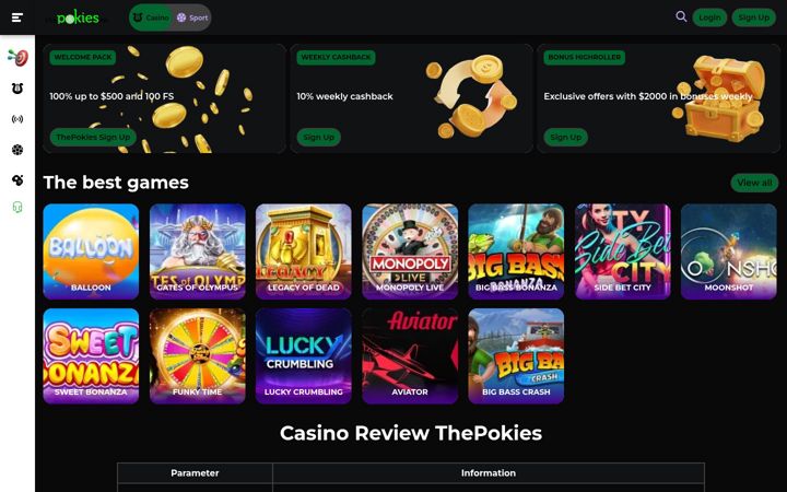 Screenshot of thepokies-casino-au.com
