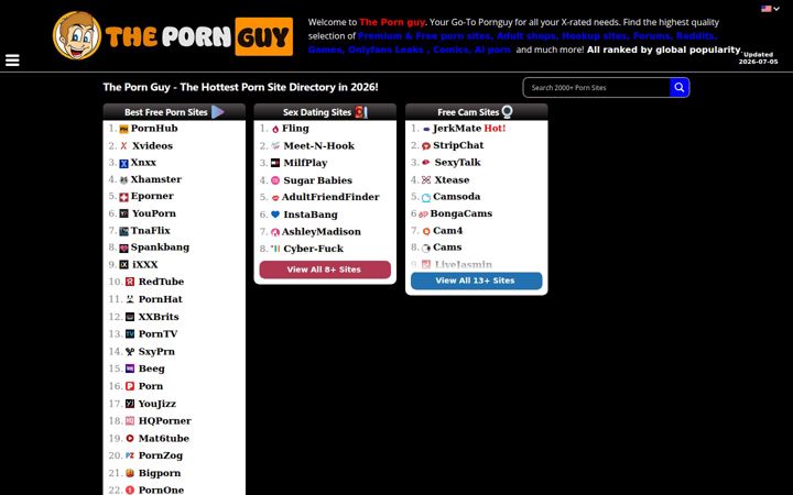 Screenshot of thepornguy.org