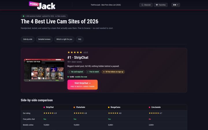 Screenshot of thepornjack.com