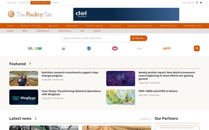 Screenshot of thepoultrysite.com