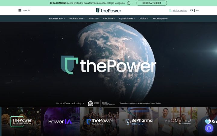 Screenshot of thepower.education