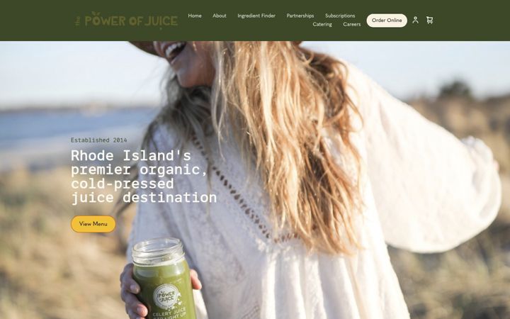 Snímek obrazovky thepowerofjuice.com