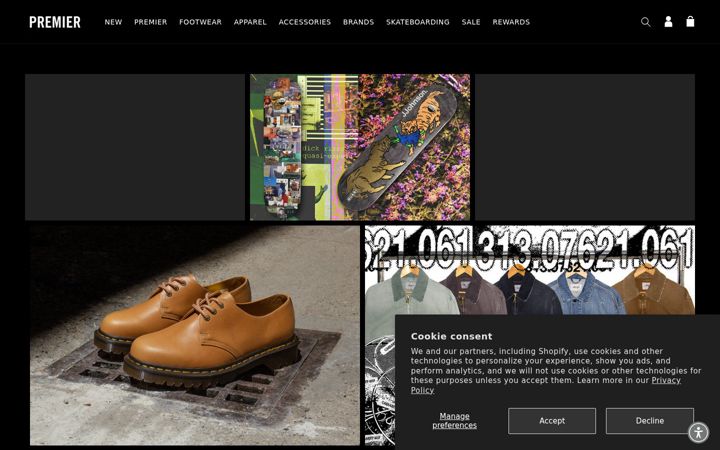 Screenshot of thepremierstore.com