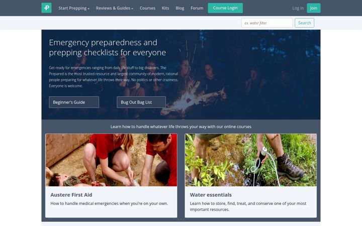 Screenshot of theprepared.com
