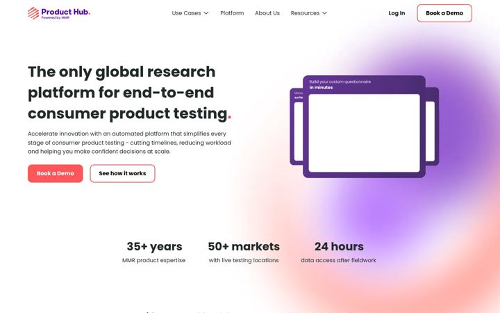 Kuvakaappaus sivustosta theproducthub.com