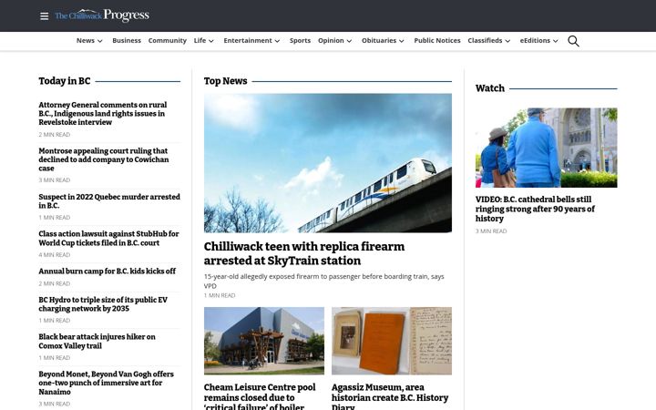 Screenshot of theprogress.com