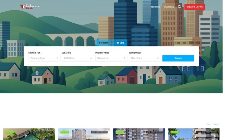 Screenshot of thepropertybull.com
