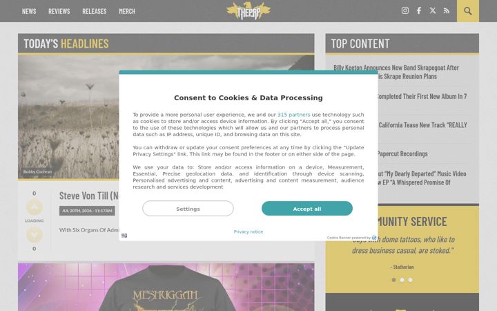 Screenshot of theprp.com