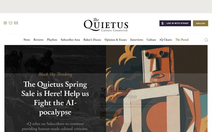 Screenshot van thequietus.com