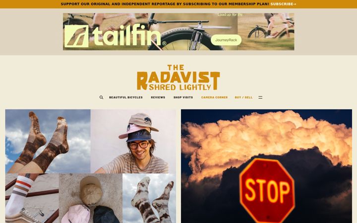 Screenshot of theradavist.com