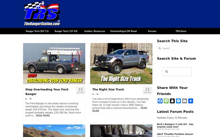 Screenshot of therangerstation.com