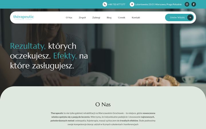 Snímek obrazovky therapeuticgabinet.pl