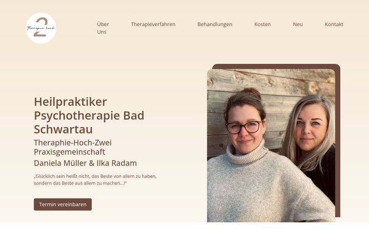 Screenshot of therapie-hoch-zwei.de