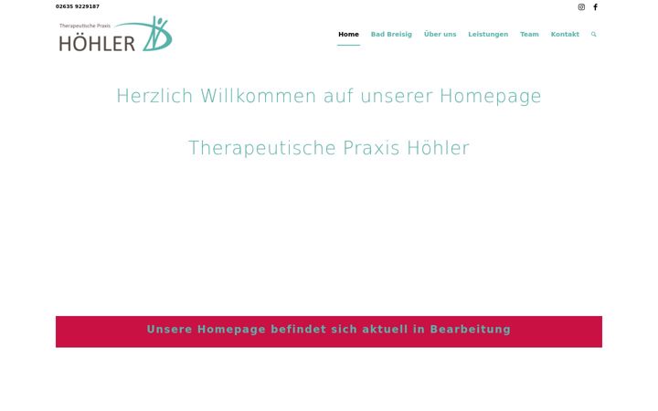Screenshot stránky therapie-hoehler.de