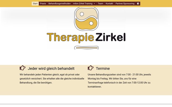 Zrzut ekranu therapie-zirkel.de