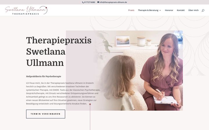 Skjámynd af therapiepraxis-ullmann.de