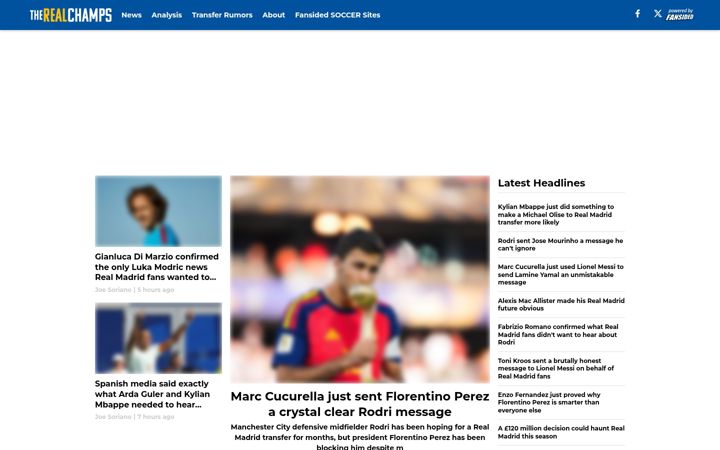 Screenshot of therealchamps.com