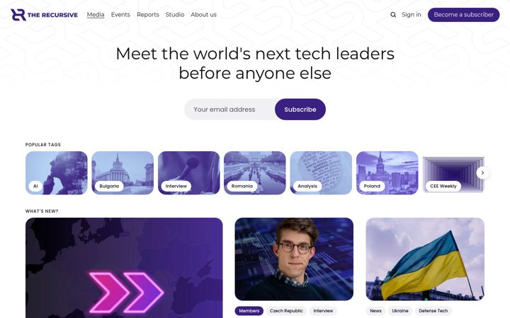 Screenshot of therecursive.com