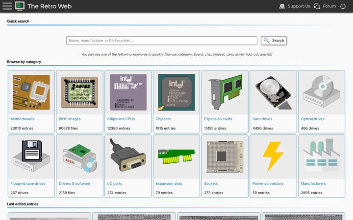 Screenshot of theretroweb.com