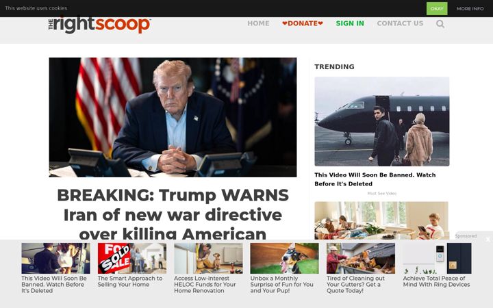 Screenshot of therightscoop.com
