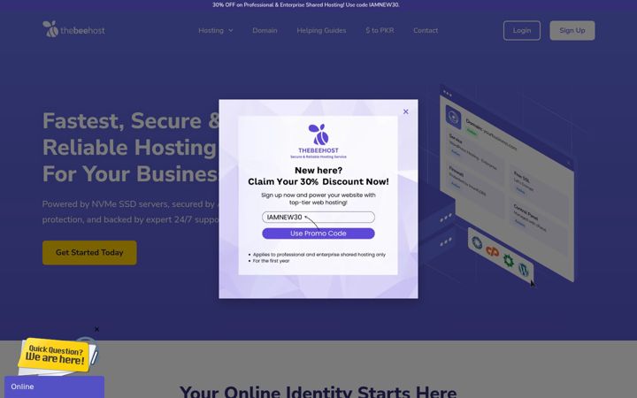 Screenshot of therightservers.com