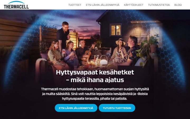Screenshot of thermacell.fi