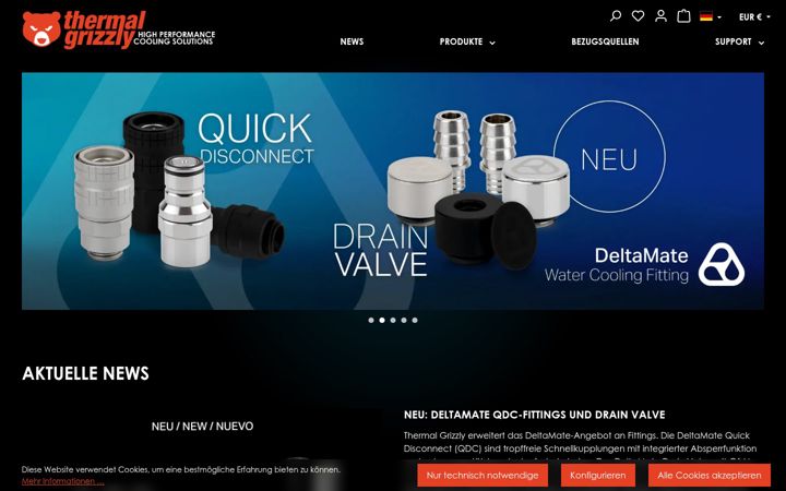 Screenshot of thermal-grizzly.com