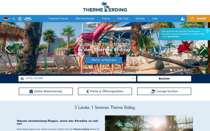 Screenshot of therme-erding.de