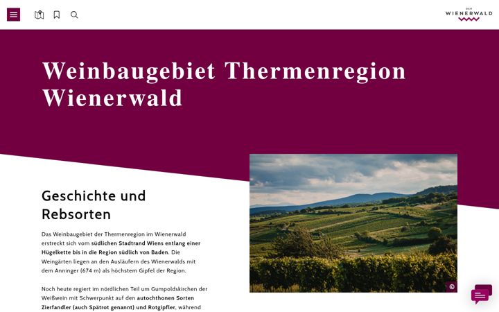 Screenshot of thermenregion-wienerwald.at