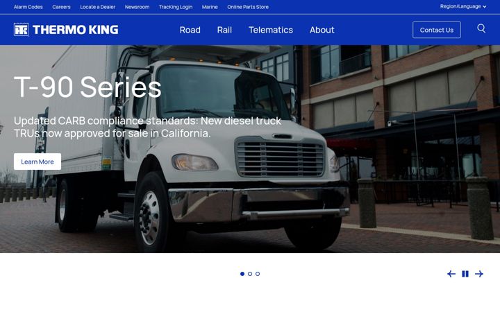 Screenshot of thermoking.com