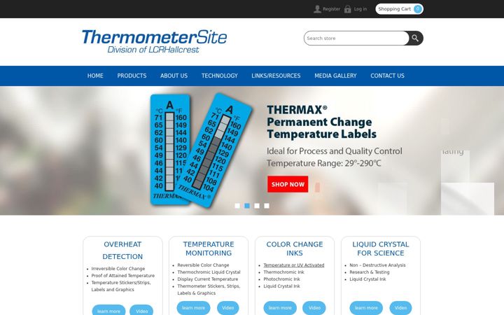 Captura de ecrã de thermometersite.com
