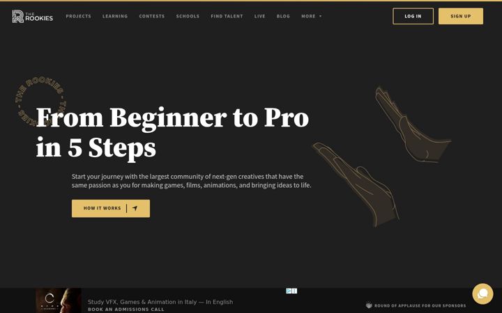 Screenshot of therookies.co