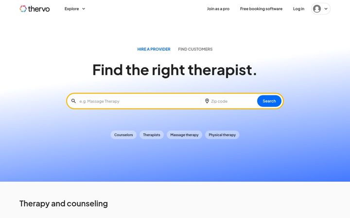 Screenshot of thervo.com