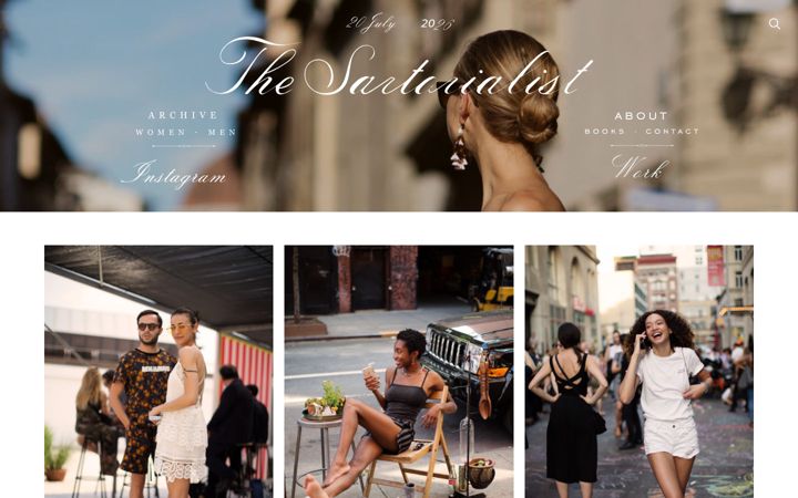 Screenshot of thesartorialist.com