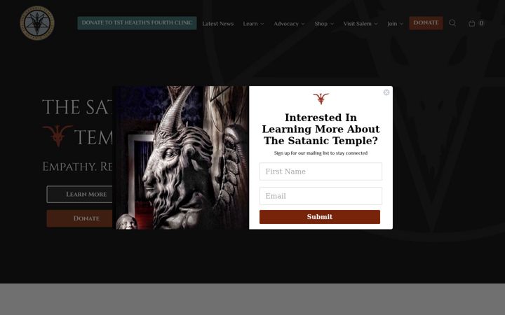 Screenshot of thesatanictemple.com