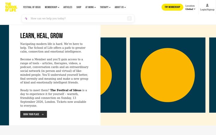 Screenshot of theschooloflife.com