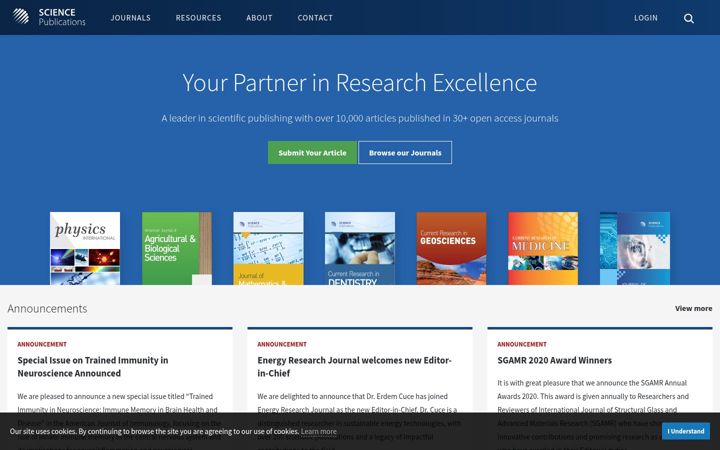 Screenshot of thescipub.com
