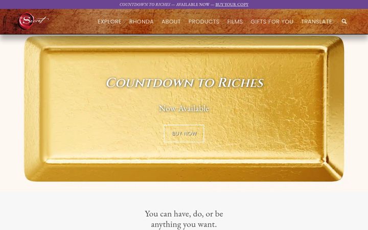 Screenshot of thesecret.tv
