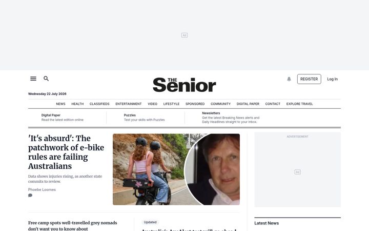 Screenshot of thesenior.com.au