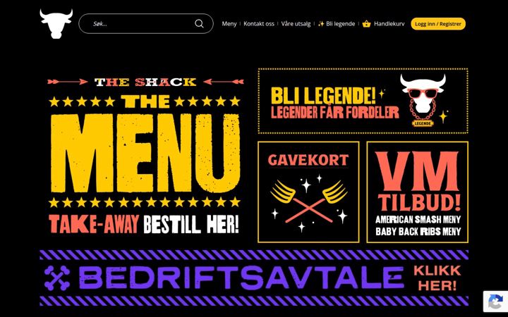Screenshot stránky theshack.no