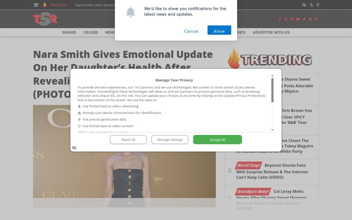 Screenshot of theshaderoom.com
