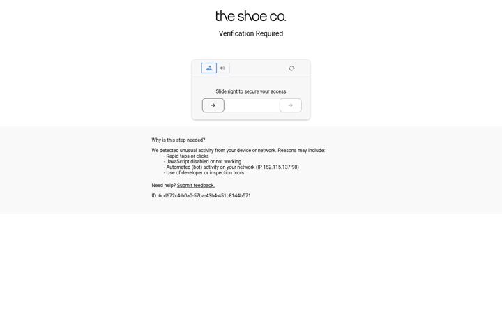 Screenshot of theshoecompany.ca
