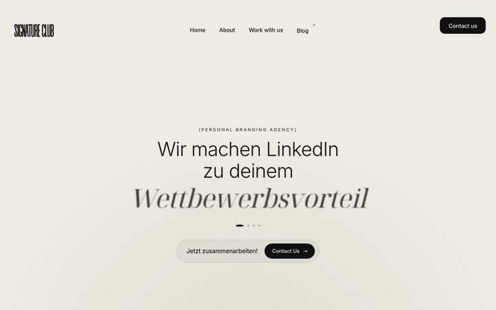 Screenshot of thesignatureclub.de