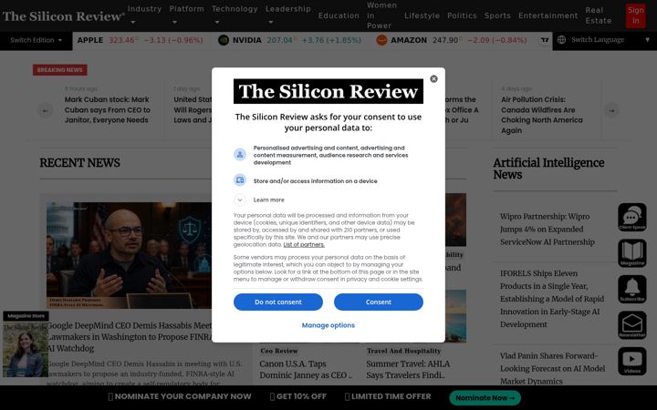 Screenshot ta' thesiliconreview.com