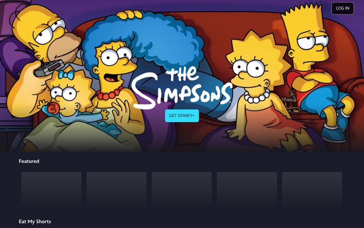 Screenshot of thesimpsons.com