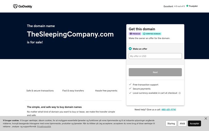 Snimka zaslona za thesleepingcompany.com