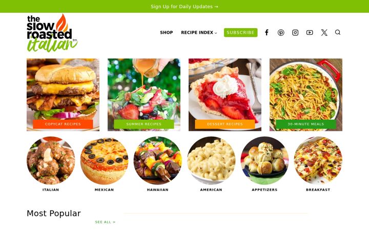 Screenshot of theslowroasteditalian.com