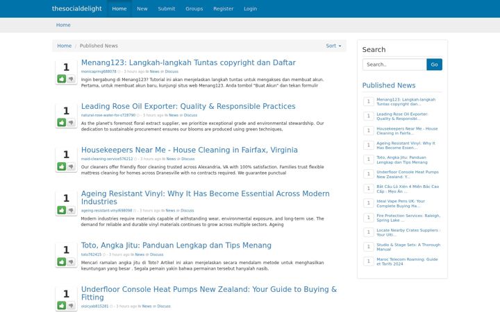 Screenshot of thesocialdelight.com