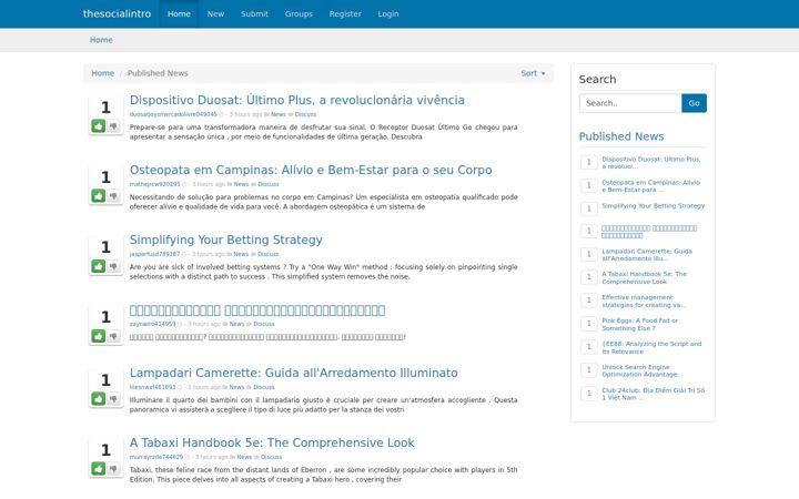 Screenshot of thesocialintro.com